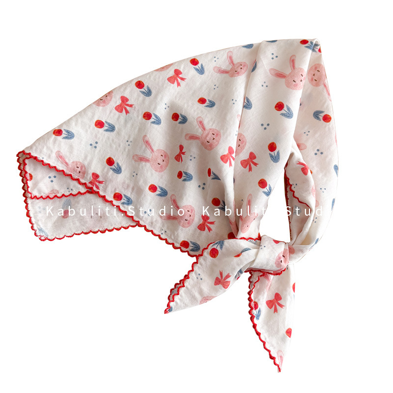 Cotton Linen Square Scarf  58  - огляд і ціна Face Scarf Mask