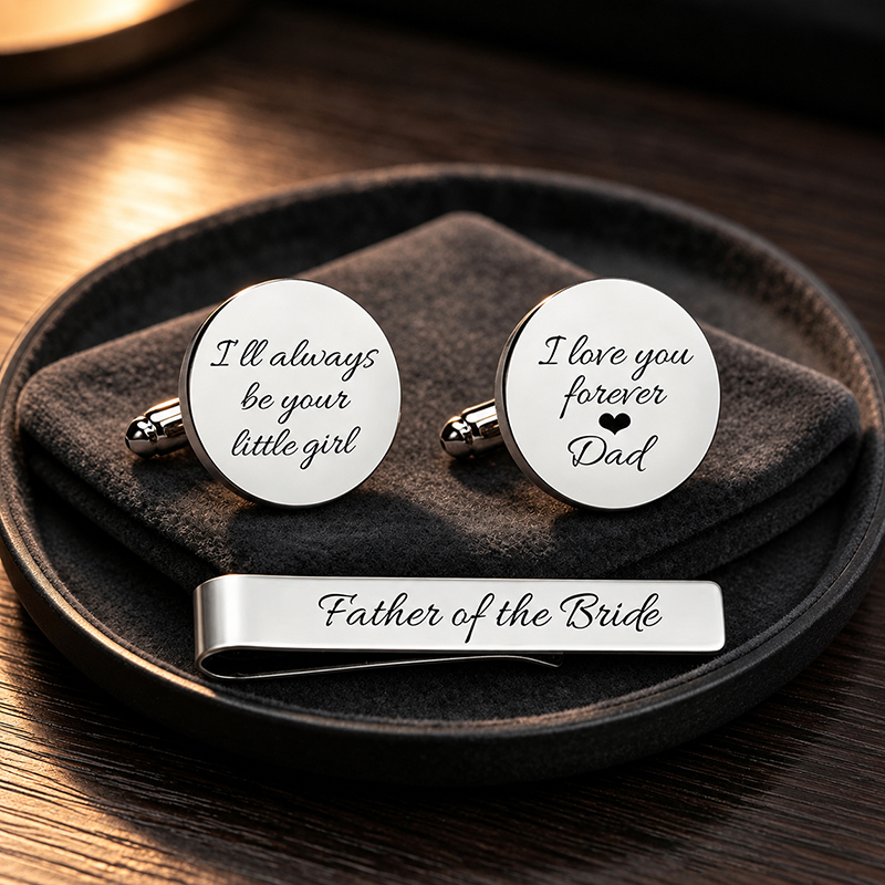 Stainless Steel Cufflinks and  - огляд і ціна Tie Bar Set Gift
