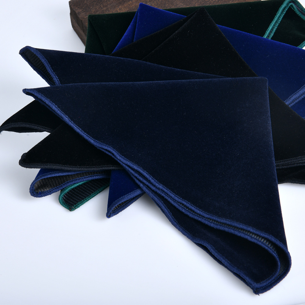23cm Men's Velvet Pocket Squar - огляд і ціна Pocket Square Set